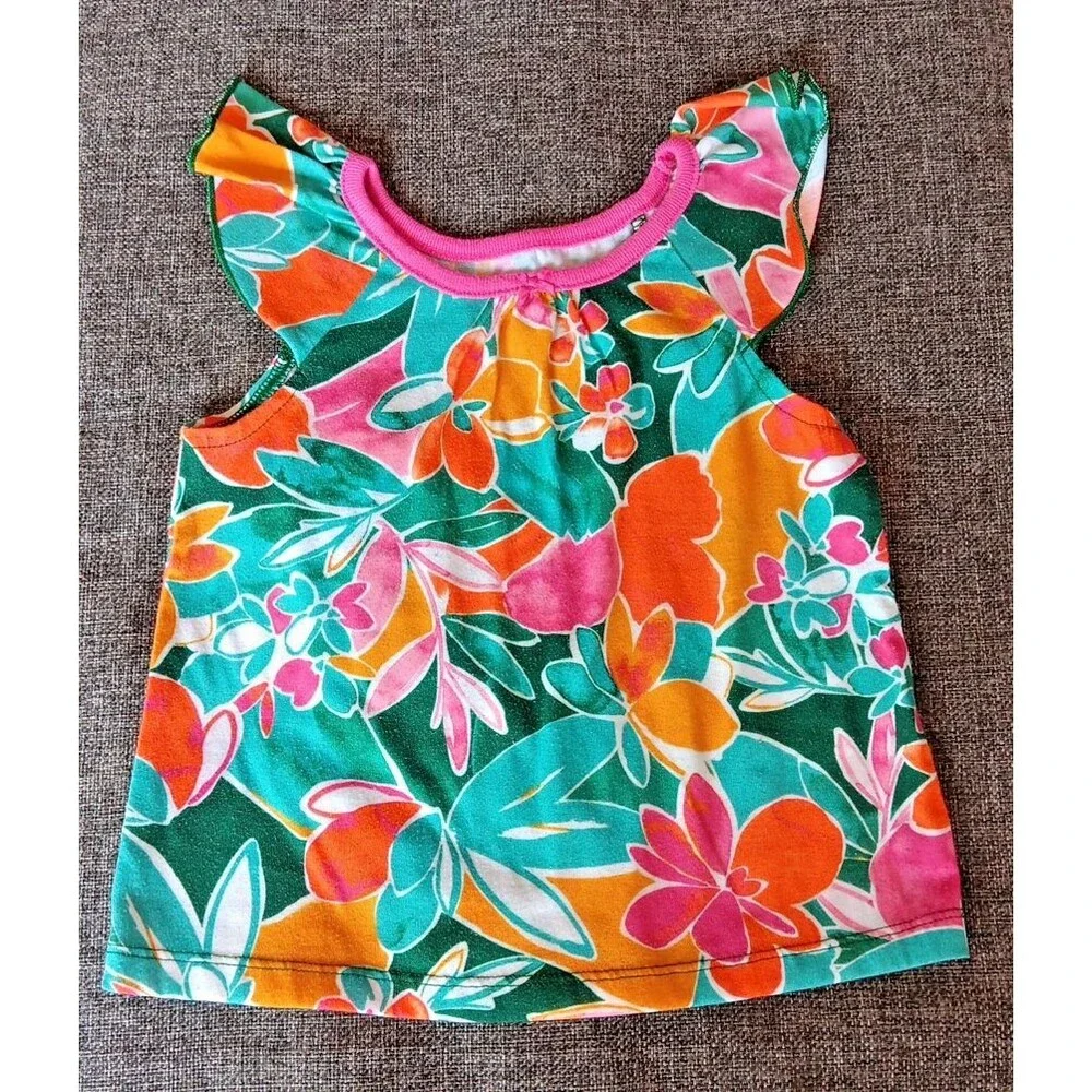 Pajamas 3T Carters Girls Floral 2 piece shorts tank